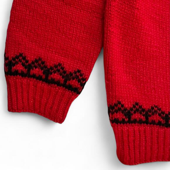 Vintage Dale of Norway Reindeer Fair Isle Christmas Holiday Crewneck Sweater M S - Picture 4 of 9